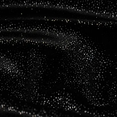 Produktbild von Samtstoff Meterware Stretchsamt Glitzer schwarz silber 1,5m
