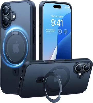 Image de TORRAS Ostand Étui pour iPhone 16 Plus MagSafe Protection militaire Noir