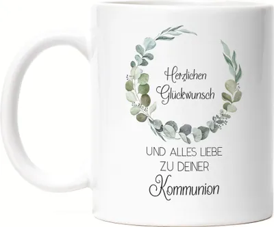 Produktbild von Alles Liebe zu deiner Kommunion Tasse Weiß Kommuniongeschenk Christentum Kirche