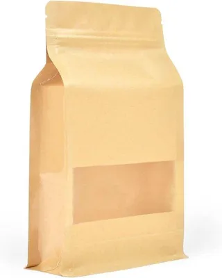 Productafbeelding van Kraft Bruin Vensterzakje Papieren Zak - 120x220mm | Hitteverzegelbare & Ritssluitingszakken Vochtbestendig