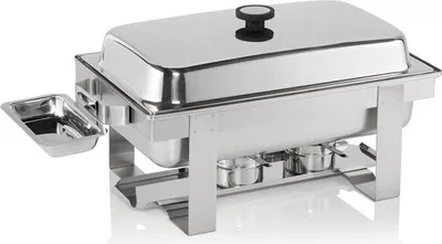 Produktbild von 2x Chafing Dish GN 1/1, 62 x 35 x 22,5 cm, stapelbar, Chromnickelstahl