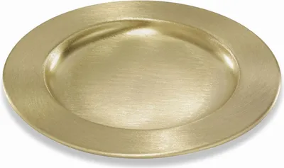 Produktbild von INNA-GLAS Kerzenuntersetzer Gregoria aus Metall, für Kerzen Ø8-10cm Gold, Ø14cm - Kerzenteller