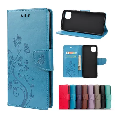 Produktbild von König Design Hülle kompatibel mit Samsung Galaxy A22 5G Kunstleder Handyhülle - Handy Case Blau