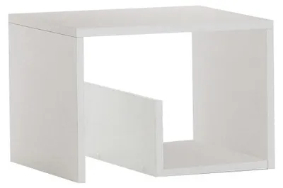 Beistelltisch mit Ablagefach, B/H/T 59x38x36 cm, weiß