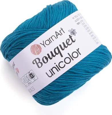 Produktbild von YarnArt Bouquet Unicolor 100% Baumwolle, 200m/100g DK Garn, Meeresblau 3228
