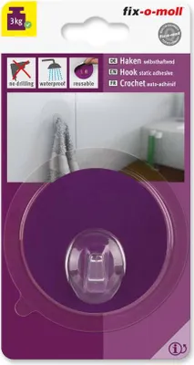 Produktbild von Haken rund 68mm violett fix-o-moll