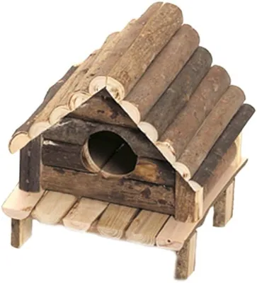 Image de Maison en bois pour rongeurs 14x12x13 cm Rongeurs