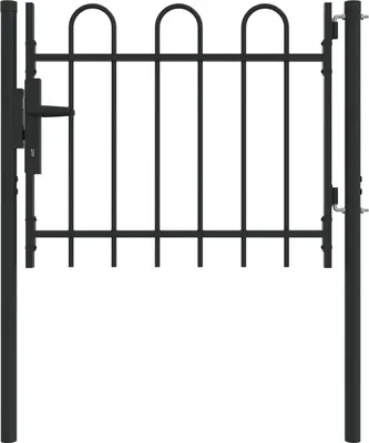 Obrázek produktu pro vidaXL Brána BOXTEL 103 x 124,5 cm, ocel s práškovým nástřikem, šedá