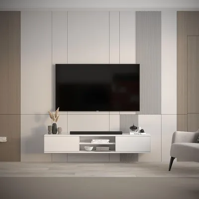 Produktbild von Brandloop Doris TV-Lowboard hängend mit Stauraum, Weiß