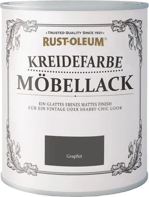 Produktbild von Rust Oleum Shabby Kreidefarbe Möbellack Graphit mattes Finish 750ml