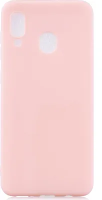 Produktbild von Für Samsung A30 Lovely Candy Color Matte TPU Anti-Scratch rutschfeste Schutzhülle Rücken Case Hellrosa