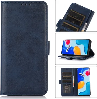 Produktbild von Mobigear Wallet iPhone 16 Pro Hülle Klapphülle Geldbörse - Blau