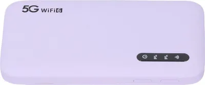 Obrázek produktu pro 5G mobilní hotspot WiFi6 Cestovní vysokorychlostní WiFi hotspot router se slotem pro kartu Nano SIM s podporou 16 zařízení 6100mAh baterie fialová
