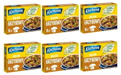 Produktbild von Kucharek Pilzbrühe 360g - 36 Brühwürfel - Pilz Brühe für Suppen Soßen Eintöpfen