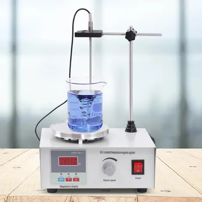 Immagine prodotto di Agitatore magnetico con piastra - 85-2 - 2000 ml - 2000 giri/min - Display digitale della temperatura - Paletta di agitazione inclusa - Acciaio inox - Argento