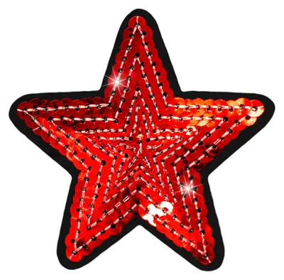 Pailettenaufbügler, Pailettenaufnäher, Aufbügler, Aufnäher, Flicken rot