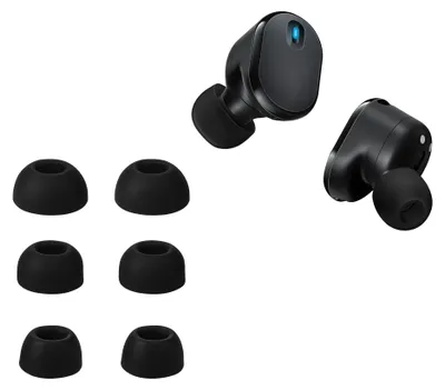 Produktbild von kwmobile 6x Silikonaufsätze für JBL Tune Buds 2 - Ersatz Ohrstöpsel in 3 Größen - Ear Tips für In-Ear Kopfhörer - Zubehör Ersatzpolster in Schwarz