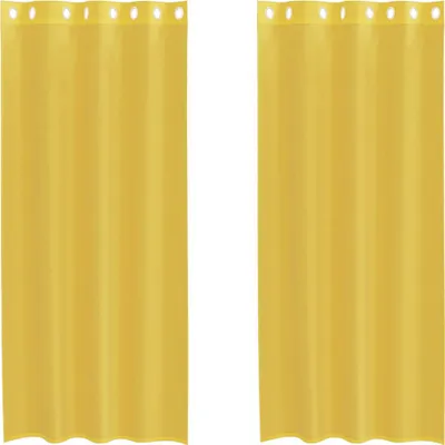Produktbild von Voile Vorhänge mit Ösen 2 Stk. Gelb