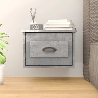 Obrázek produktu pro vidaXL Nástěnný noční stolek Concrete Grey 41,5x36x28 cm