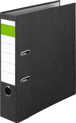 Zdjęcie produktu dla Teczka Economy DIN A4 80mm RC kartonowa czarna 20 szt./opak.
