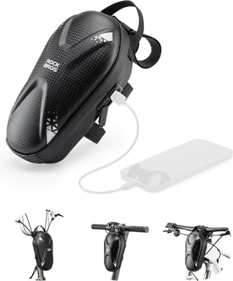 Immagine prodotto di ROCKBROS Borsa per e-scooter Borsa manubrio idrorepellente Borsa anteriore inPoliuretanoper e-scooter, bici pieghevoli, mountain bike, bici da corsa 1,3L