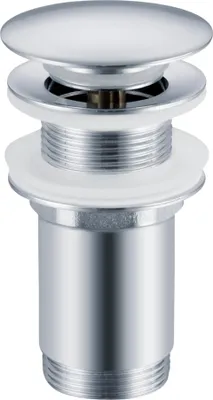Zdjęcie produktu dla Korek umywalkowy Klik-Klak mosiężny chromowany, bez przelewu 66mm, uniwersalny, Balneo