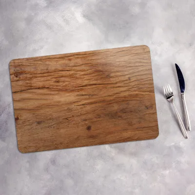 Produktbild von Tischset 4x45x30 cm + 10fi cm Platzset Tischmatte Platzmatte Untersetzer - Helles Holz