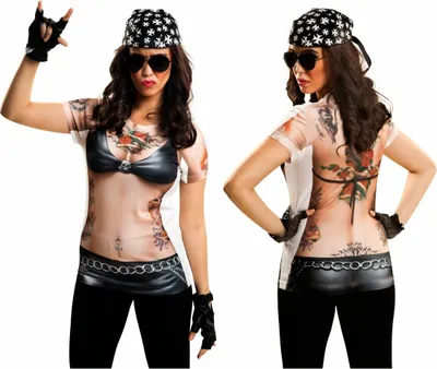 Produktbild von Verkleidung für Erwachsene My Other Me Rockerin T-Shirt - L