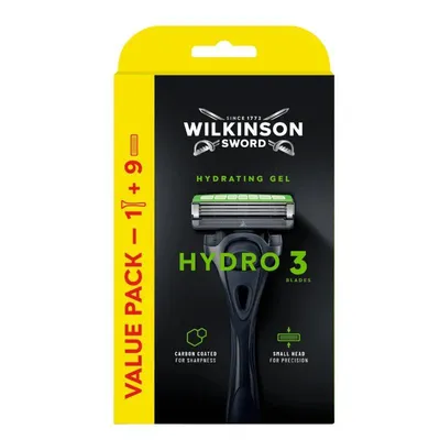 Obrázek produktu pro Holící strojek Wilkinson Hydro3 Skin Protection Value Pack + 9 náhradních hlavic