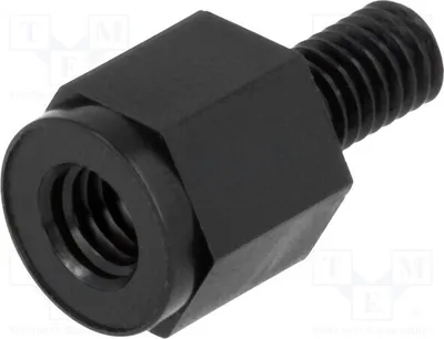Produktbild von 10x Distanzmuffe mit Gewinde sechskant L: 8mm 287X8 Distanzhülsen aus Kuntoff M4 M4
