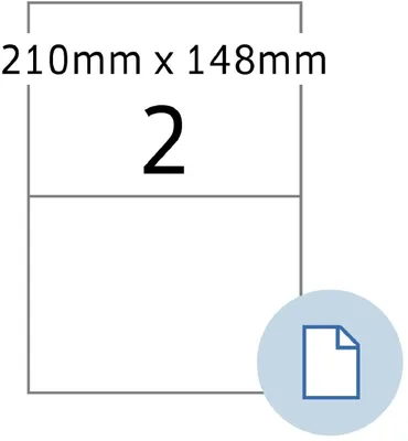Produktbild von HERMA Folien Etiketten DATAPRINT 210 x 148,5 mm weiß 500 Etiketten
