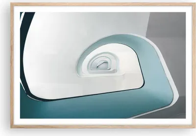 Produktbild von Gerahmtes Poster - Rahmen in heller Eiche - Dreidimensional Modern Spirale - 91,5x61 cm - Wand Bild - Wanddeko - Wandbilder - Kunstposter - Wandposter - Bilderrahmen - Bilder - P2NAA91x61-4693