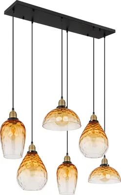 Produktbild von Globo Lighting Hängeleuchte Metall schwarz matt, 6x E27