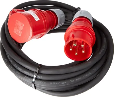 Zdjęcie produktu dla Przedłużacz CEE 5-biegunowy 16A H07RN-F5G1.5 10m czarny