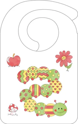 Produktbild von Lätzchen aus Airlaid + Folie Kleine Raupe, 20 x 32 cm, 100 Stück - Mank
