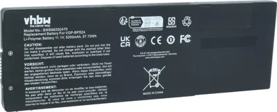 Produktbild von vhbw Akku kompatibel mit Sony Vaio SVS15126PGB, SVS15126PG, SVS15126PW, SVS15126PAB, SVS15126PA, SVS15125CW/B Notebook (5200 mAh, 11,1 V, Li-Polymer)