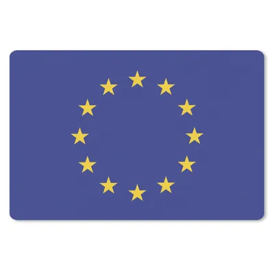 Produktbild von MuchoWow® Schreibtischunterlage Flagge - Europäische Flagge 60x40 cm - XXL Mauspad - Großes Mauspad