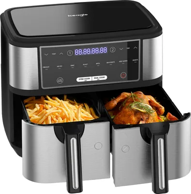 Produktbild von Heißluftfritteuse KDF-5515 Dual Zone Heißluftfritteuse 9L mit 2 kammern
