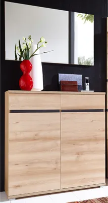 Produktbild von Garderoben Set LISSOBA-01, 2-teilig, Edelbuche, B x H x T: ca. 96 x 200 x 40 cm