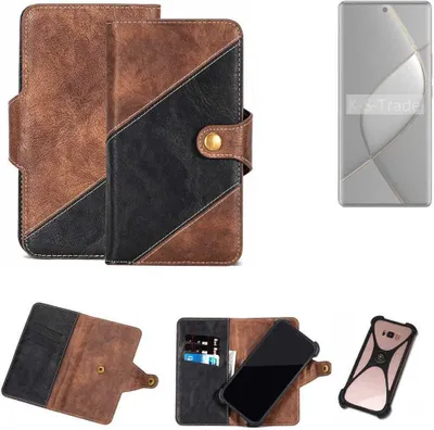 Produktbild von K-S-Trade Handyhülle Schutzhülle Bookstyle Case kompatibel mit Tecno Spark 20 Pro+ Klapphülle Cover Hülle Schutztasche 1x