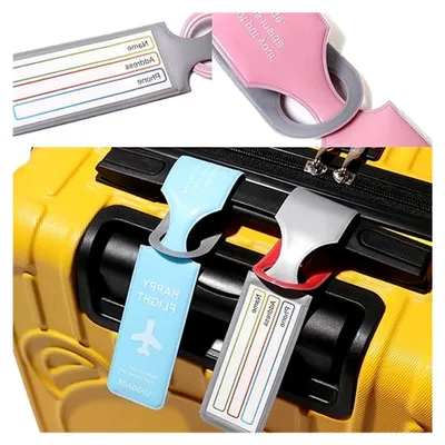 Produktbild von 6 PVC-Gepäckanhänger mit Adressetikettenpapier, Gepäck-Identifikations-Tags