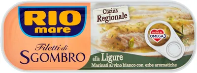 Zdjęcie produktu dla Makrela Filetti di Sgombro alla Ligure 120g - Rio Mare