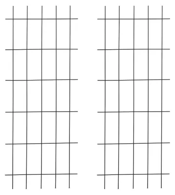 Image de Lot de 2 treillis Relaxdays, jardin, 150 x 60 cm, support pour plantes grimpantes, autoportant, à enfoncer, métal, noir