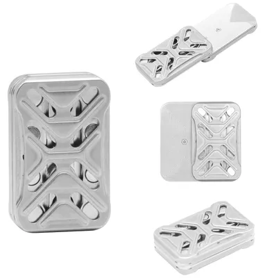 Immagine prodotto di Fidget Slider: Giocattolo magnetico, ideale per alleviare lo stress, adatto a persone con ADHD/autismo, giocattolo antistress EDC, design in metallo, con 8 magneti