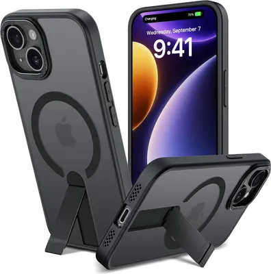 Zdjęcie produktu dla Etui ochronne z podpórką do iPhone'a 15 Etui ochronne z podpórką kompatybilne z Magsafe