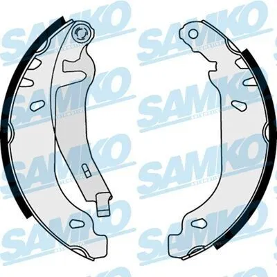 Produktbild von SAMKO Bremsbackensatz Trommelbremse Hinten für RENAULT TWINGO I (C06) 87820