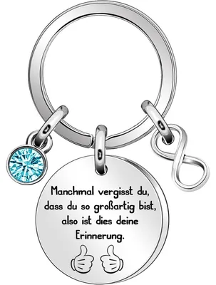 Produktbild von Inspirierendes Schlüsselband Edelstahl mit Spruch für Frauen