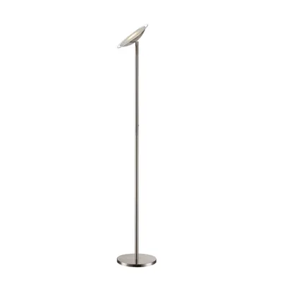 Produktbild von Lindby LED-Stehlampe Malea, nickelfarben, dimmbar, 180 cm