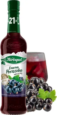 Obrázok produktu pre Herbapol Sirup z čiernych ríbezlí 420ml - Nápojový sirup na vodu Vitamín C