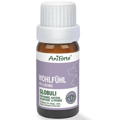 Produktbild von AniForte Wohlfühl Globuli - Bachblüten für Hunde, Katzen, Haustiere zur natürlichen Unterstützung bei ungewohnten Situationen & negativem Gemüt